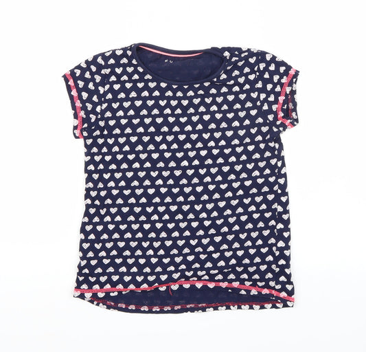 Nutmeg Girls Blue  Rayon Basic T-Shirt Size 8-9 Years