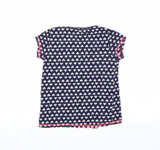 Nutmeg Girls Blue  Rayon Basic T-Shirt Size 8-9 Years