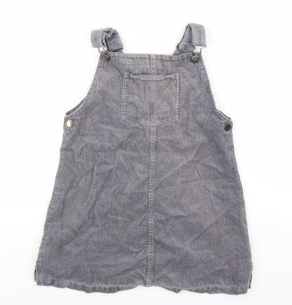 Nutmeg  Girls Grey Batik  Dungaree One-Piece Size 11-12 Years