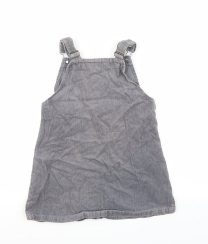 Nutmeg  Girls Grey Batik  Dungaree One-Piece Size 11-12 Years