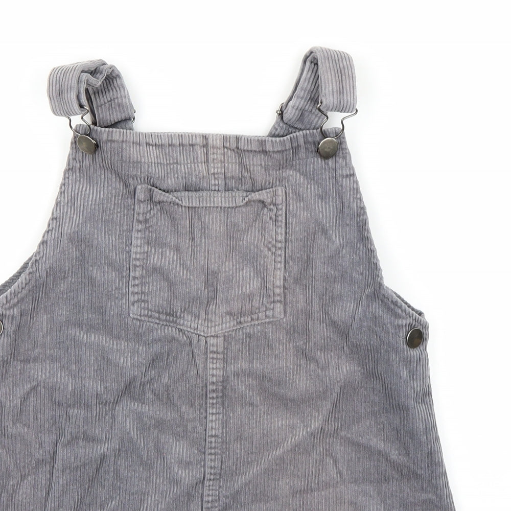 Nutmeg  Girls Grey Batik  Dungaree One-Piece Size 11-12 Years