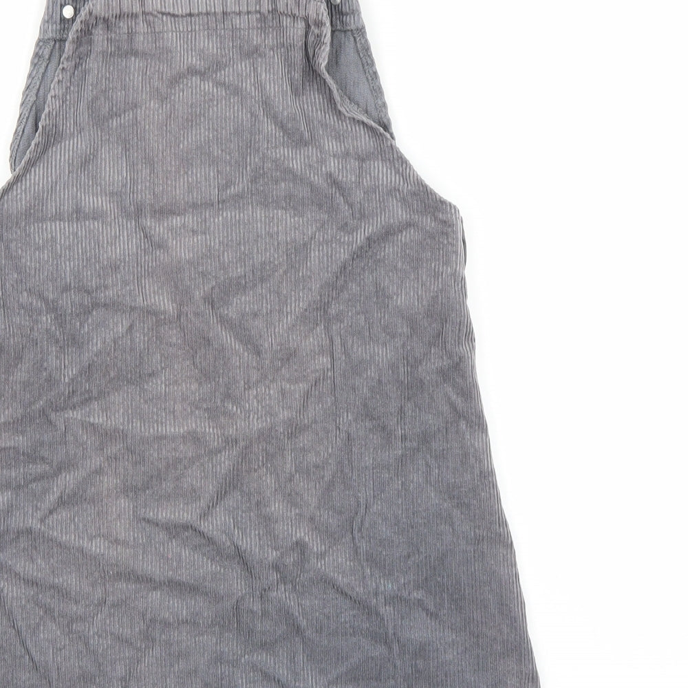 Nutmeg  Girls Grey Batik  Dungaree One-Piece Size 11-12 Years