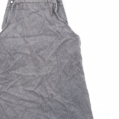 Nutmeg  Girls Grey Batik  Dungaree One-Piece Size 11-12 Years