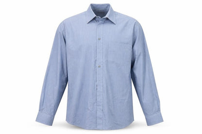 Mens UK Size 15.5 Burton Blue  Button-Up Long Sleeve Casual Shirt