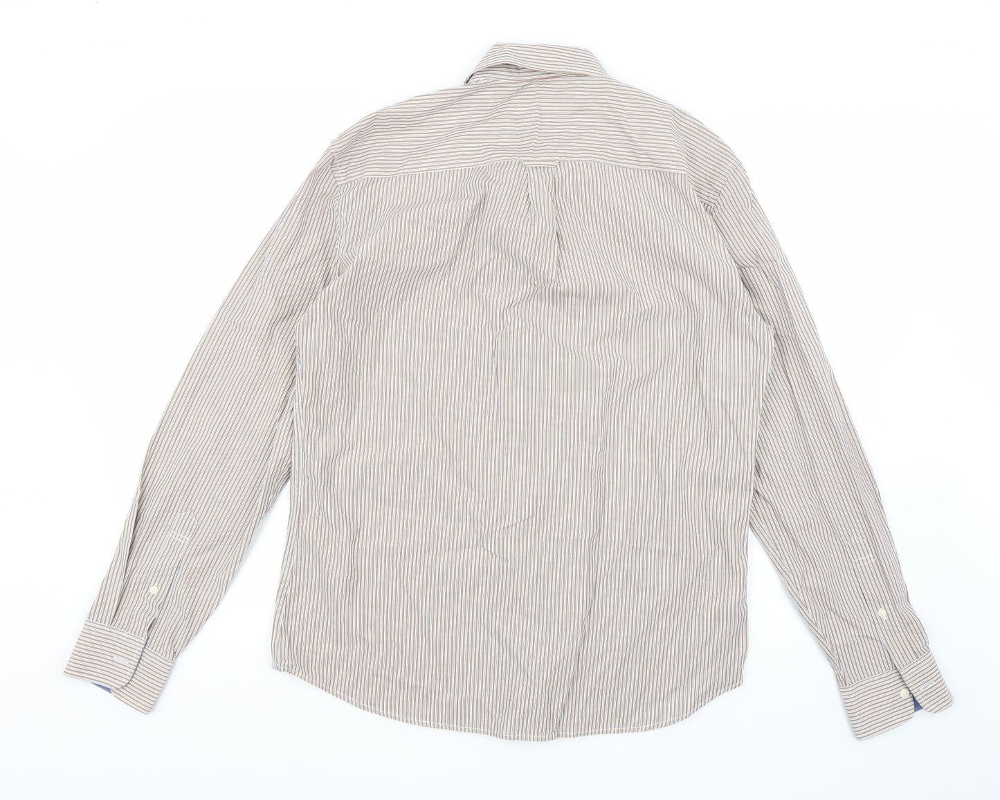 Mens UK Size M Marks and Spencer White  Button-Up Long Sleeve Casual Shirt