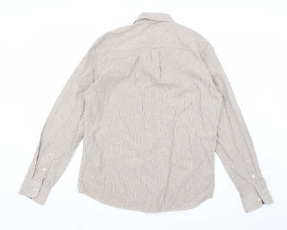 Mens UK Size M Marks and Spencer White  Button-Up Long Sleeve Casual Shirt