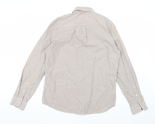 Mens UK Size M Marks and Spencer White  Button-Up Long Sleeve Casual Shirt