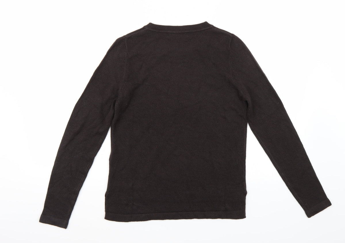 Marks & Spencer Womens Black   Pullover Jumper Size 12