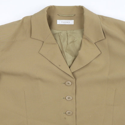 Classics Womens Beige   Jacket Suit Jacket Size 20