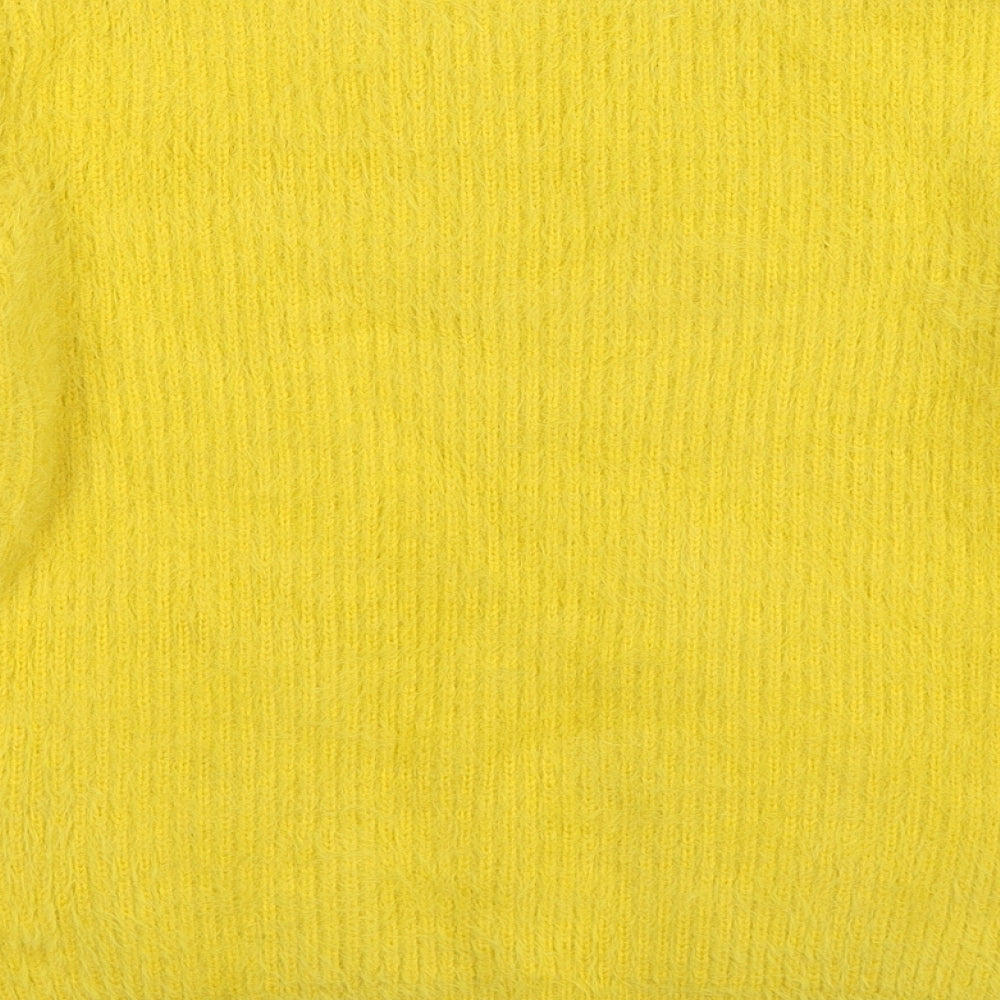 Tu Womens Yellow  Knit Pullover Jumper Size 14