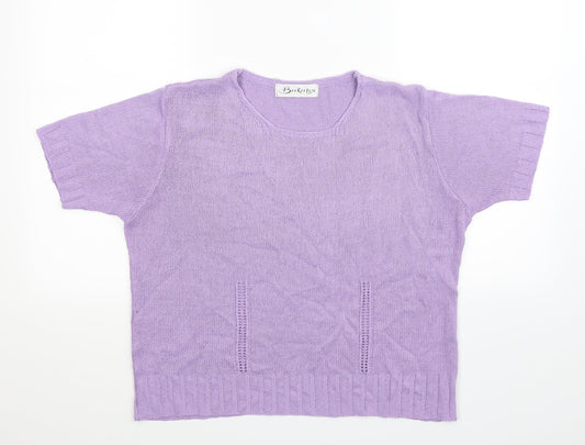 Berkertex Womens Purple  Knit Pullover Jumper Size 16