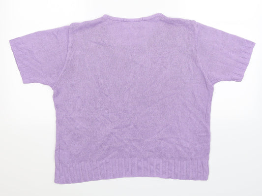 Berkertex Womens Purple  Knit Pullover Jumper Size 16