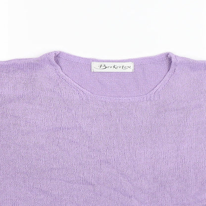 Berkertex Womens Purple  Knit Pullover Jumper Size 16