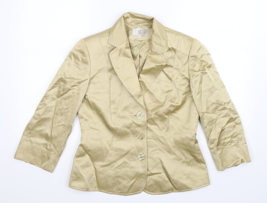 CC Womens Gold   Jacket Suit Jacket Size 10