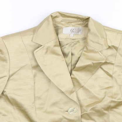 CC Womens Gold   Jacket Suit Jacket Size 10