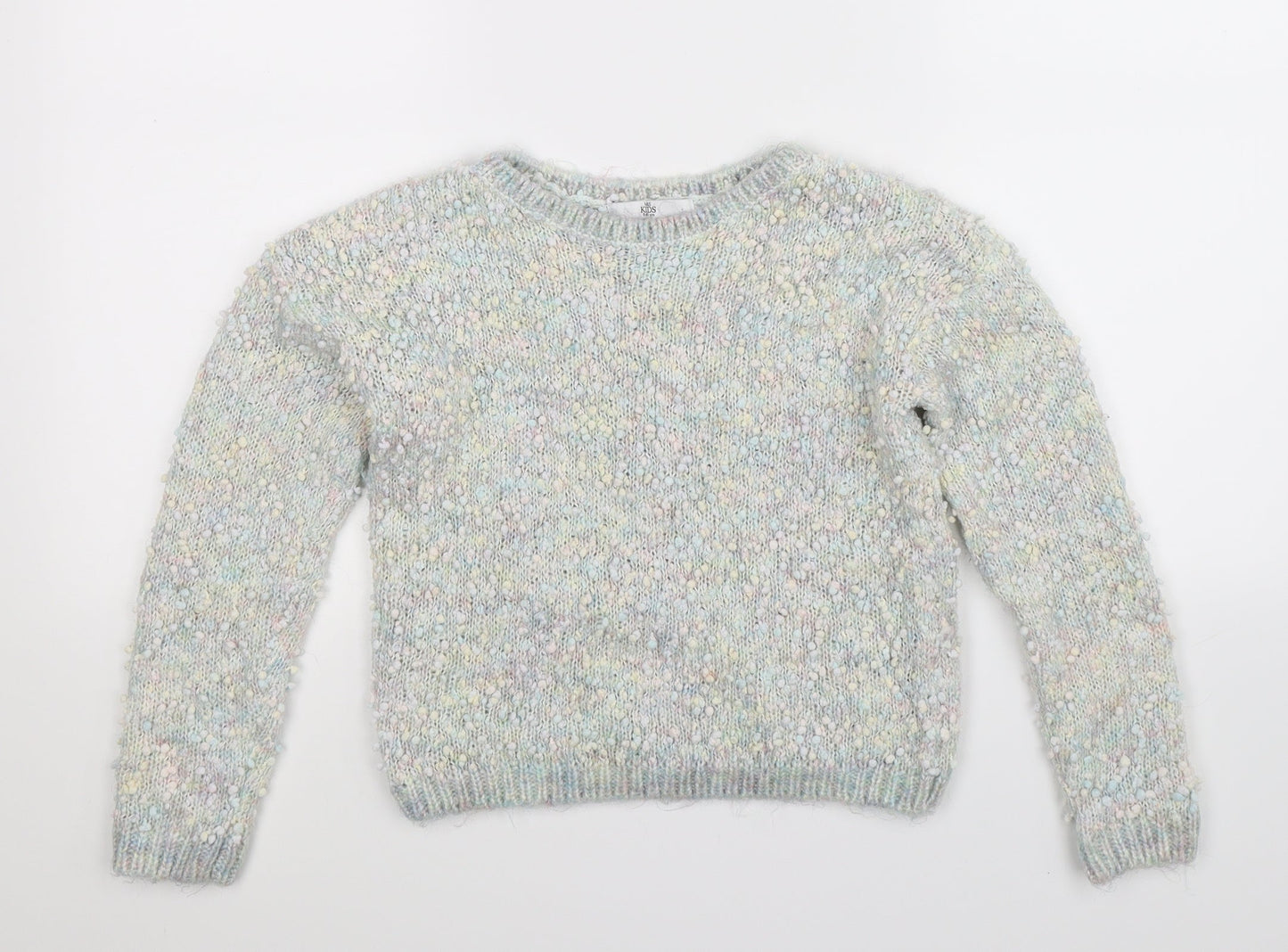 Marks and Spencer Girls Multicoloured  Knit Pullover Jumper Size 9-10 Years