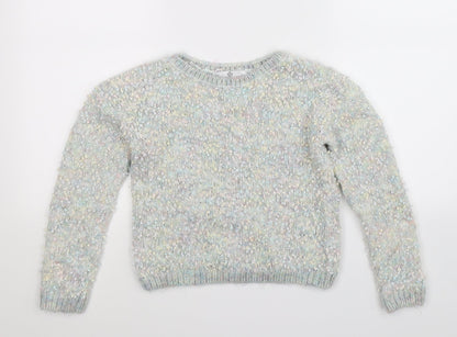 Marks and Spencer Girls Multicoloured  Knit Pullover Jumper Size 9-10 Years