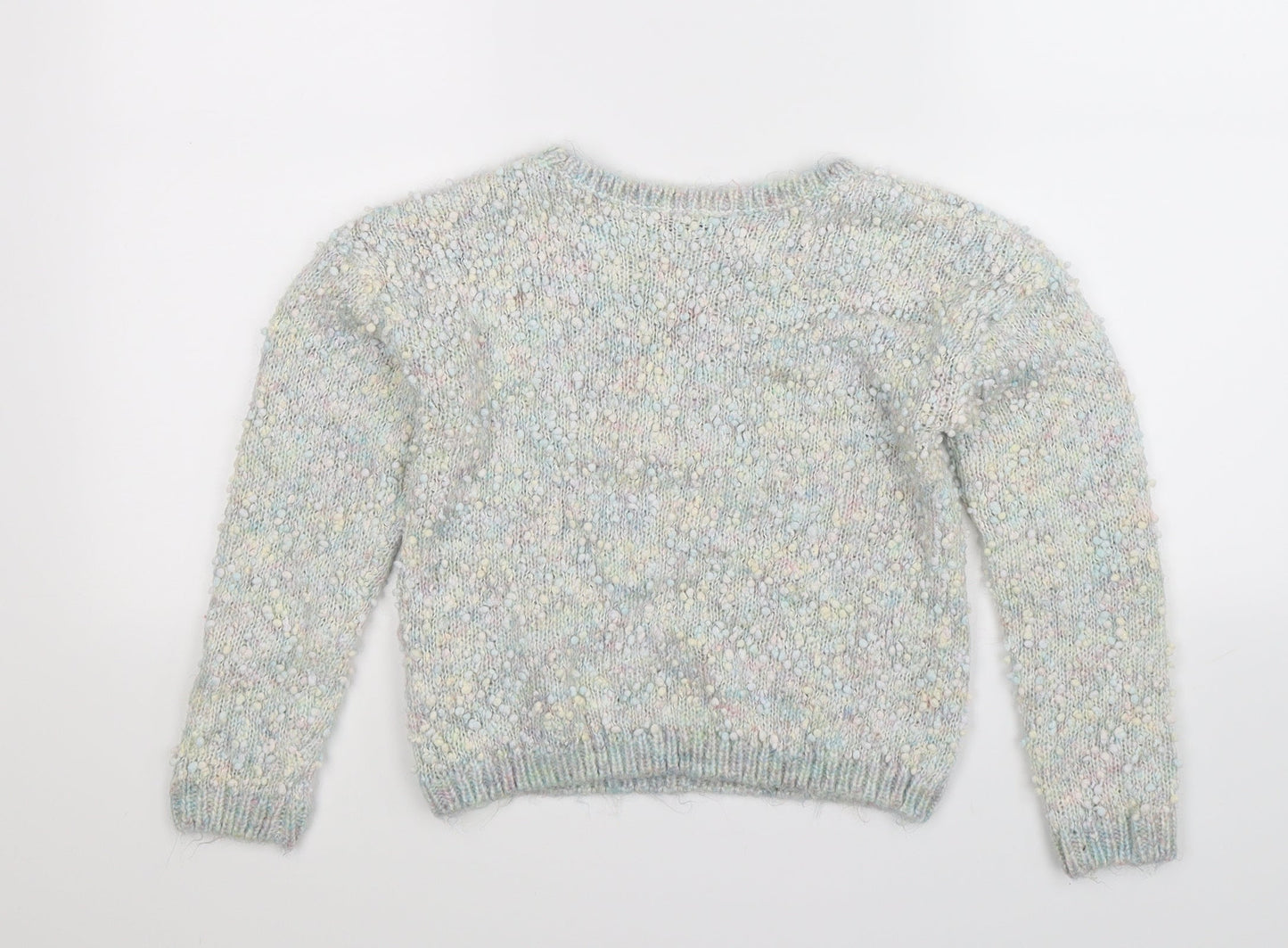 Marks and Spencer Girls Multicoloured  Knit Pullover Jumper Size 9-10 Years