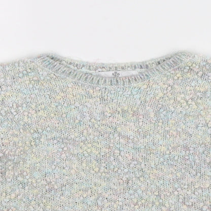 Marks and Spencer Girls Multicoloured  Knit Pullover Jumper Size 9-10 Years