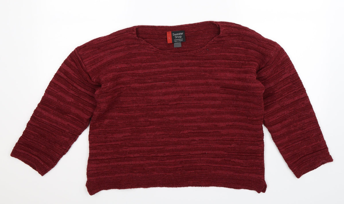 Sweater Shop Womens Brown  Knit Pullover Jumper Size L