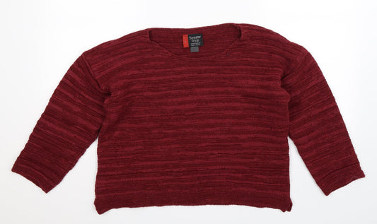 Sweater Shop Womens Brown  Knit Pullover Jumper Size L
