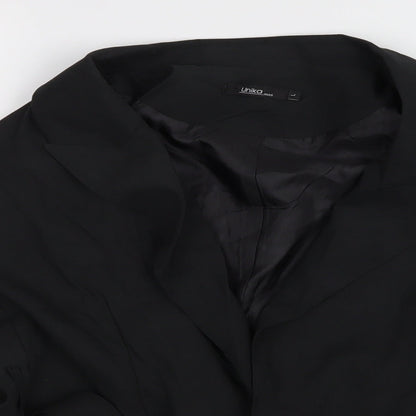 Unika Womens Black   Overcoat Jacket Size 14