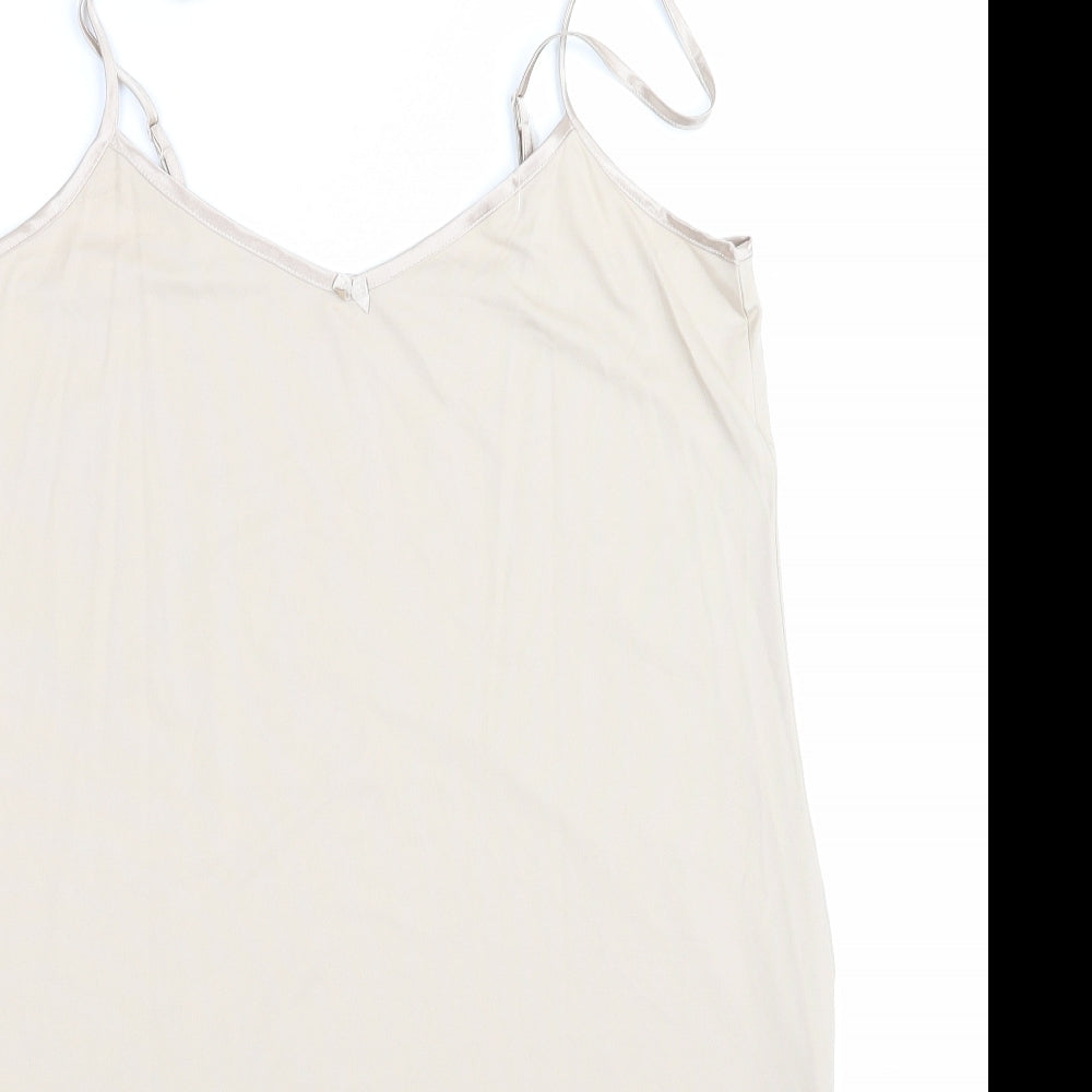 Marks & Spencer Womens Beige Solid  Chemise One Piece Size 10