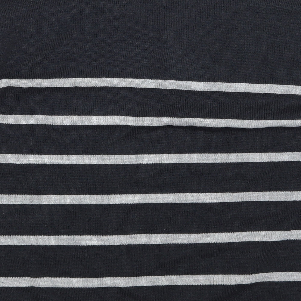 TU  Mens Black Striped  Pullover Jumper Size S