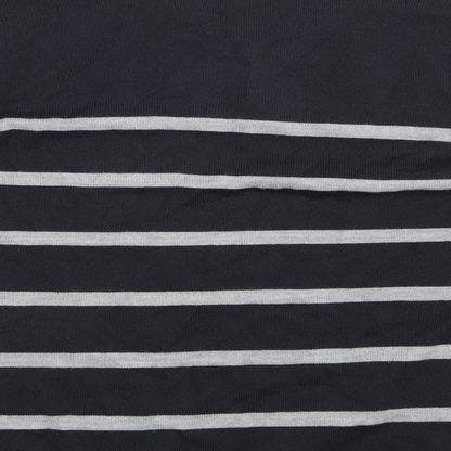 TU  Mens Black Striped  Pullover Jumper Size S