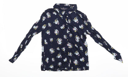 Womens UK Size 10 Marks and Spencer Blue Basic Blouse