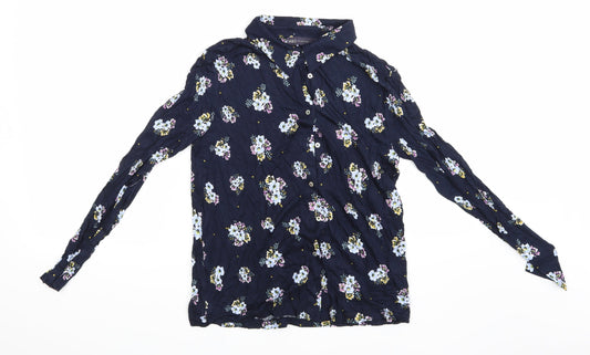 Womens UK Size 10 Marks and Spencer Blue Basic Blouse