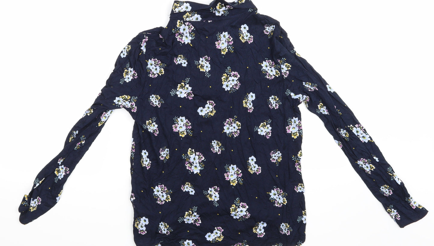 Womens UK Size 10 Marks and Spencer Blue Basic Blouse