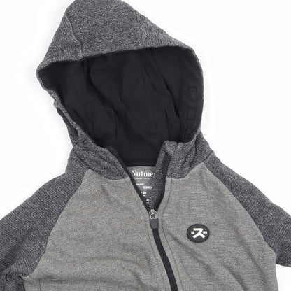 Nutmeg Boys Grey   Full Zip Hoodie Size 5-6 Years