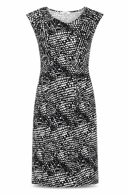 Oasis Womens Black Animal Print  A-Line  Size 10