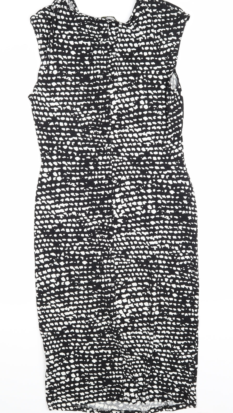 Oasis Womens Black Animal Print  A-Line  Size 10