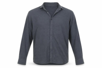 Mens UK Size L George Grey  Button-Up Long Sleeve Casual Shirt