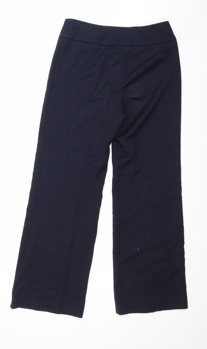 Womens UK Size 10 Marks and Spencer Regular Fit  Blue Trousers