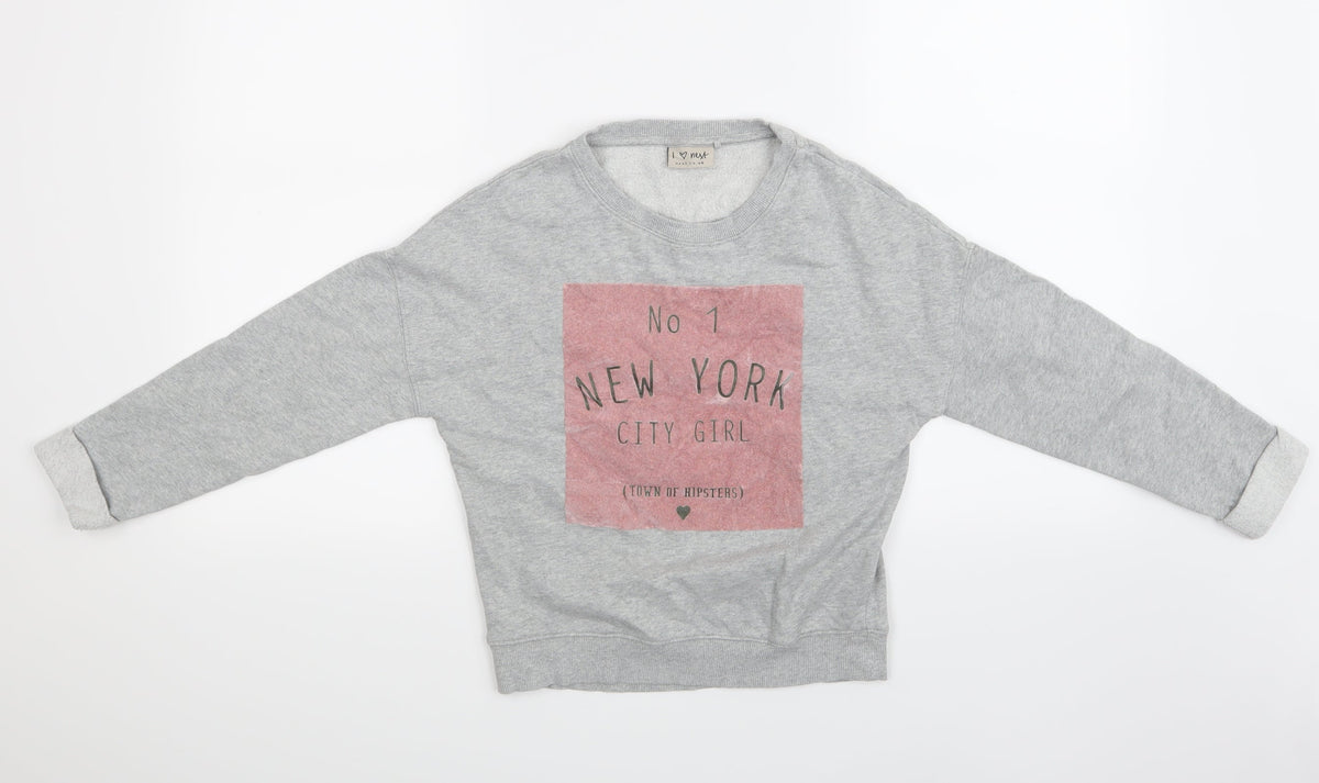 Next Girls Grey   Pullover Jumper Size 10 Years