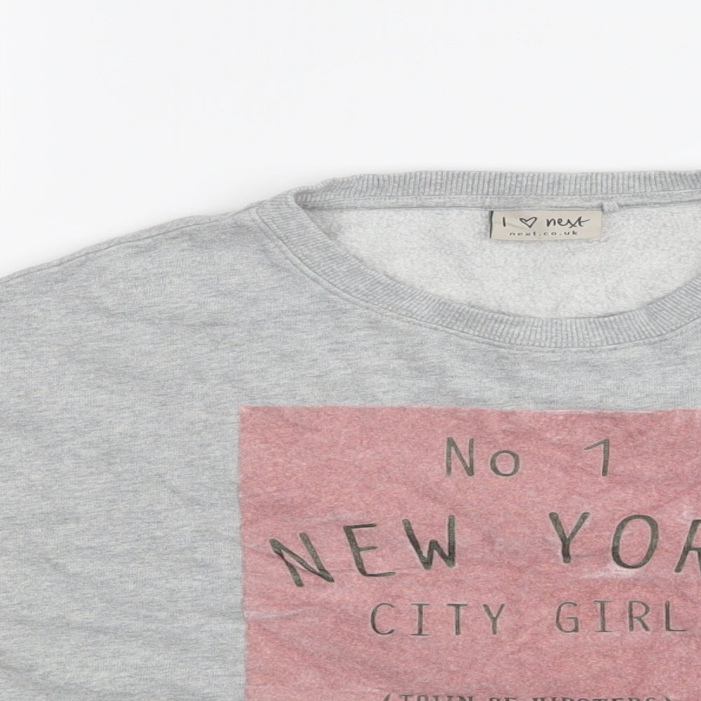 Next Girls Grey   Pullover Jumper Size 10 Years