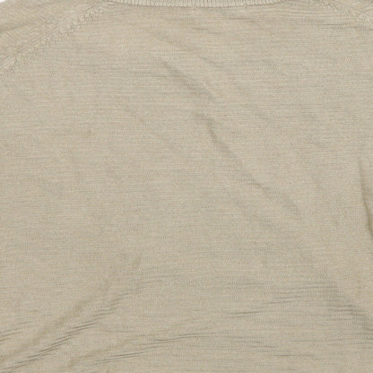 Jaqueline deYong Womens Beige Striped  Pullover Jumper Size 6