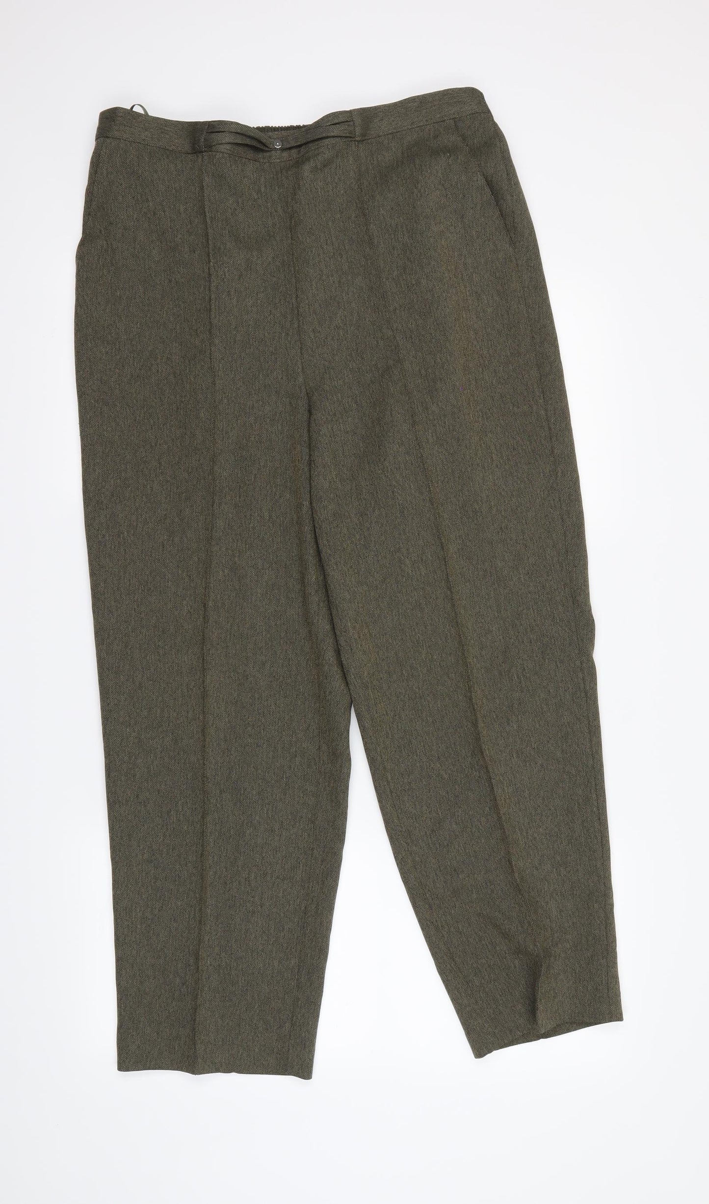 BM Womens Green   Dress Pants Trousers Size 16 L22 in