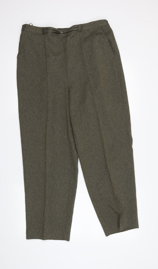 BM Womens Green   Dress Pants Trousers Size 16 L22 in