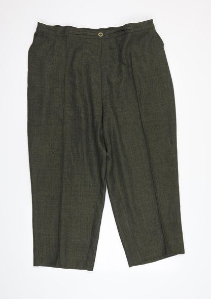 M&S  Womens Green   Dress Pants Trousers Size 24 L21 in