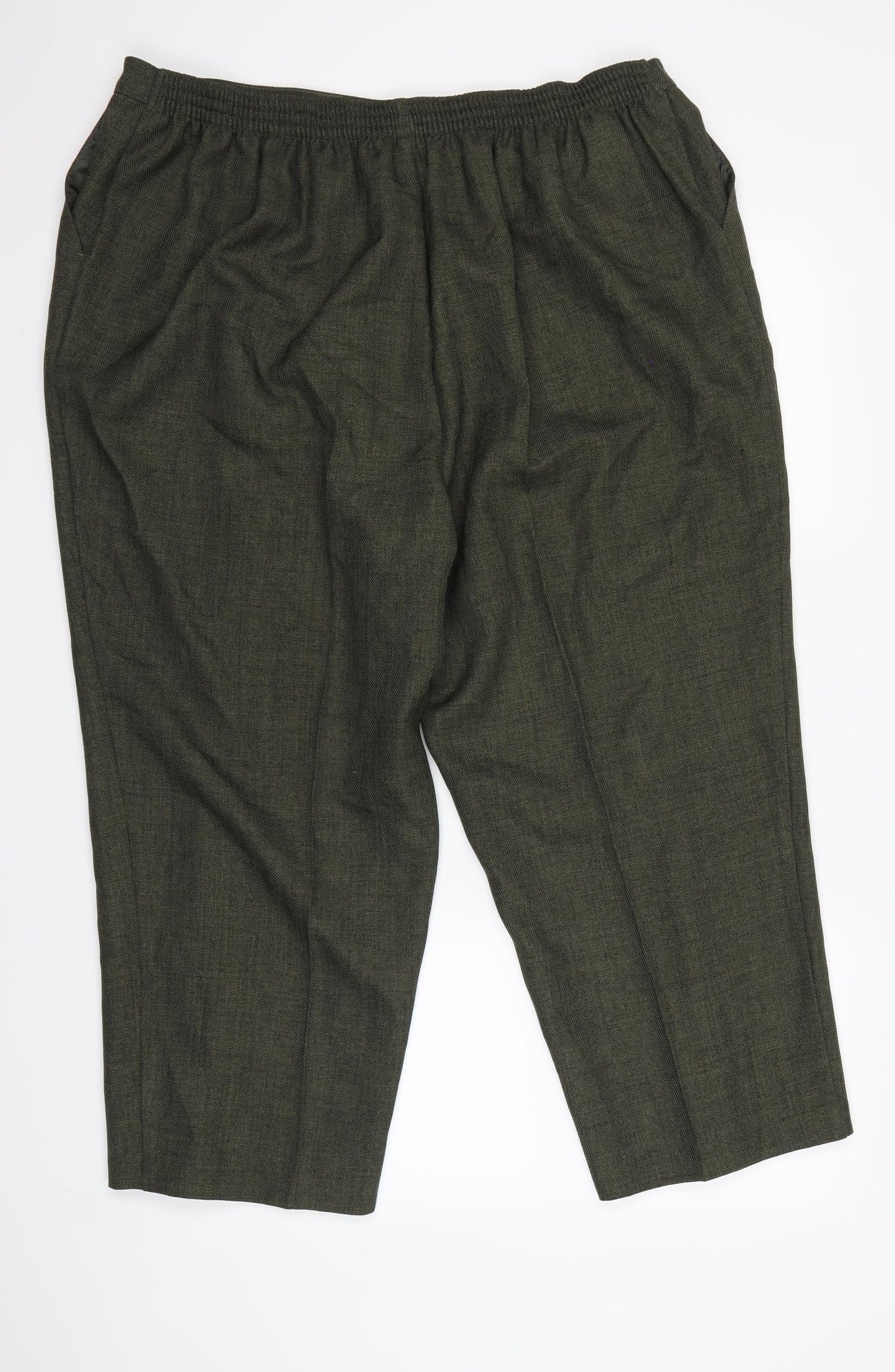 M&S  Womens Green   Dress Pants Trousers Size 24 L21 in