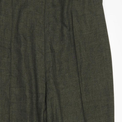 M&S  Womens Green   Dress Pants Trousers Size 24 L21 in