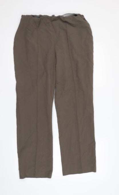 Bonmarché Womens Green   Dress Pants Trousers Size 14 L25 in