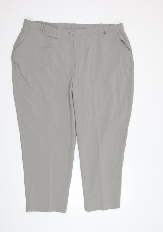 Slimma Mens Grey   Dress Pants Trousers Size 24 L24 in