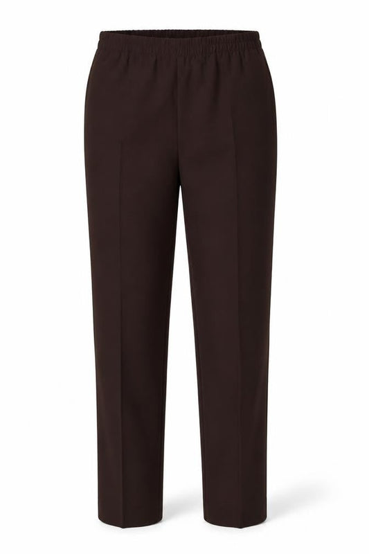 Womens UK Size S Preworn Regular Fit Dress Pants Brown Trousers
