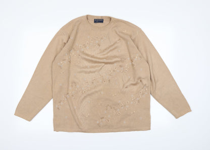 Klassique Womens Beige   Pullover Jumper Size L