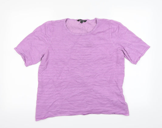 Bonmarché Womens Purple   Basic T-Shirt Size 16